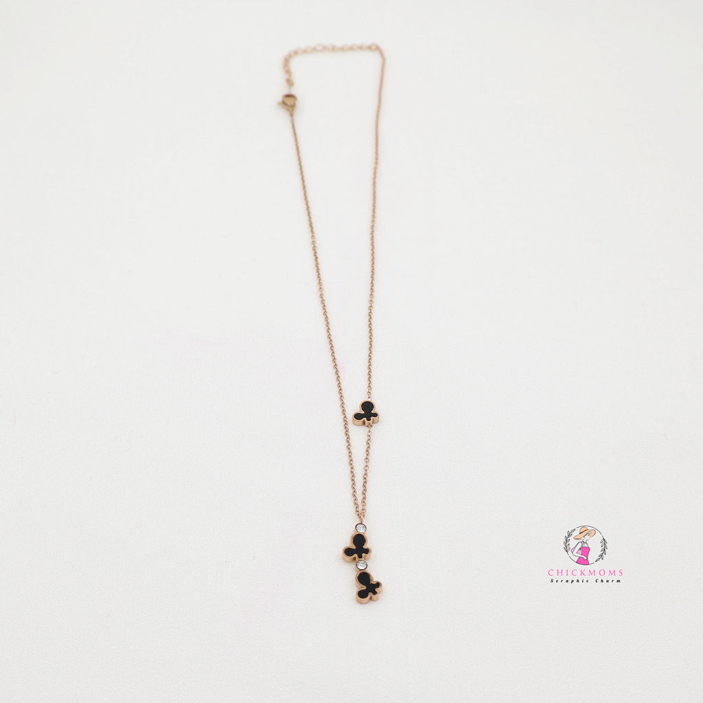 Elegant Black Butterfly Pendant Necklace