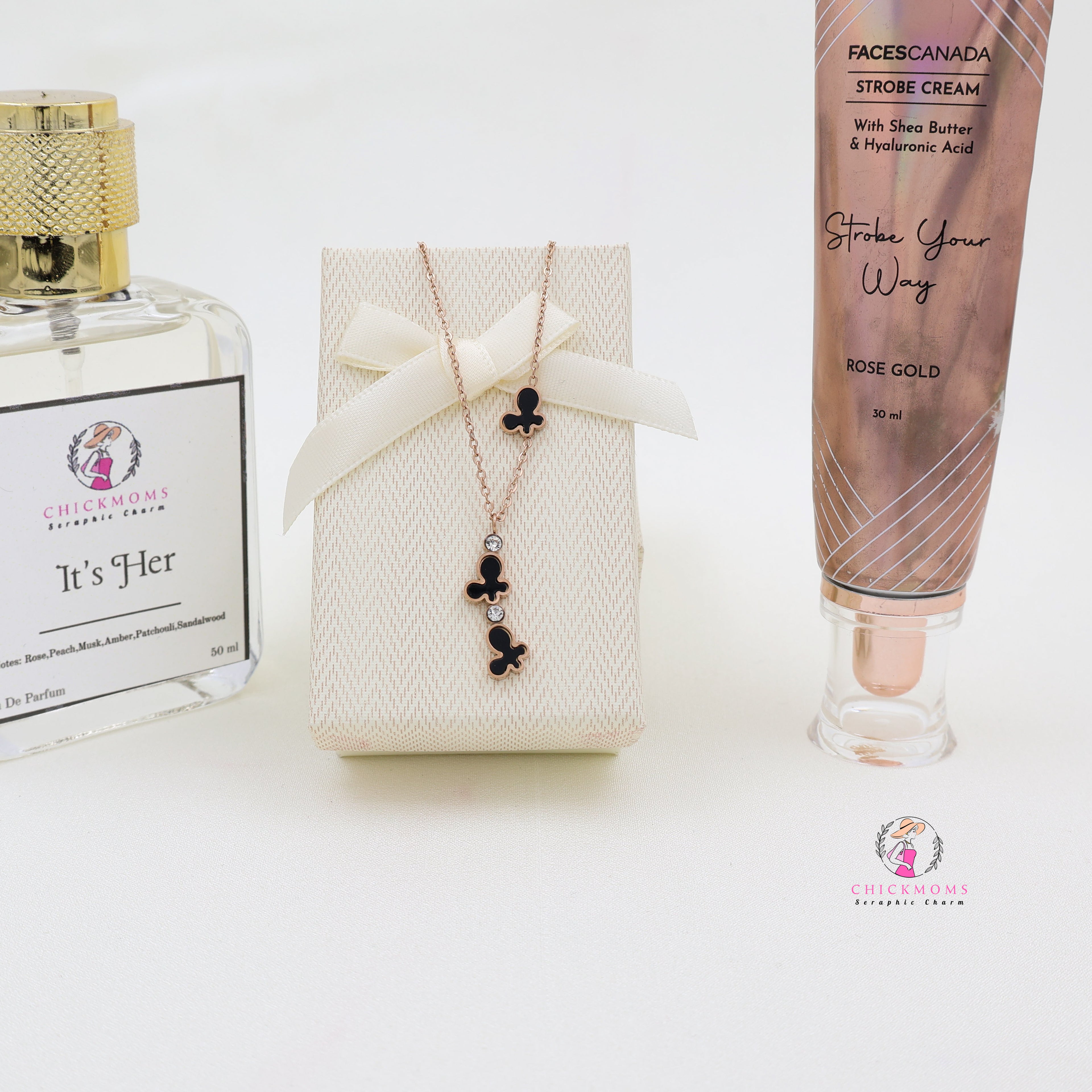 Elegant Black Butterfly Pendant Necklace