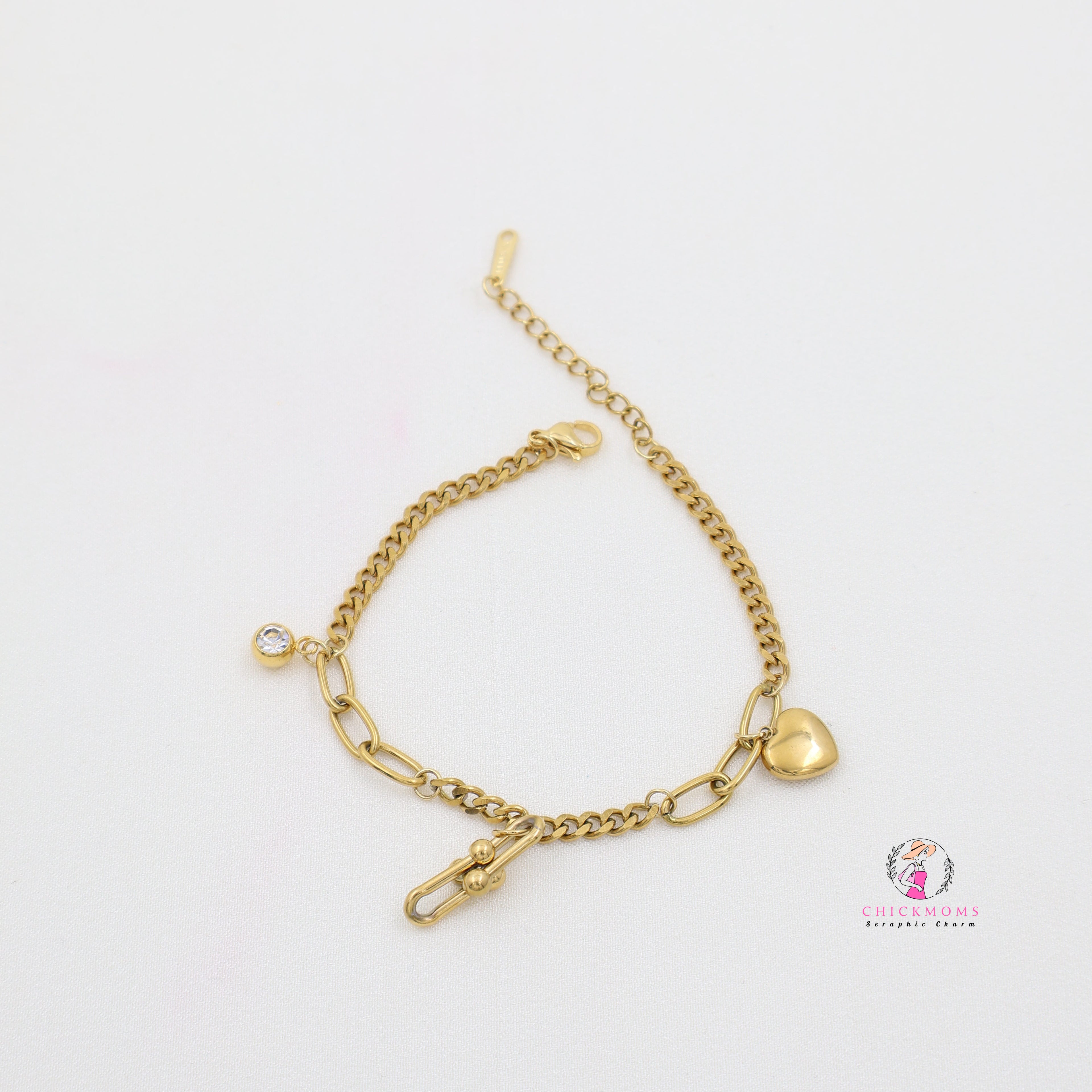 Elegant Gold Charm Bracelet
