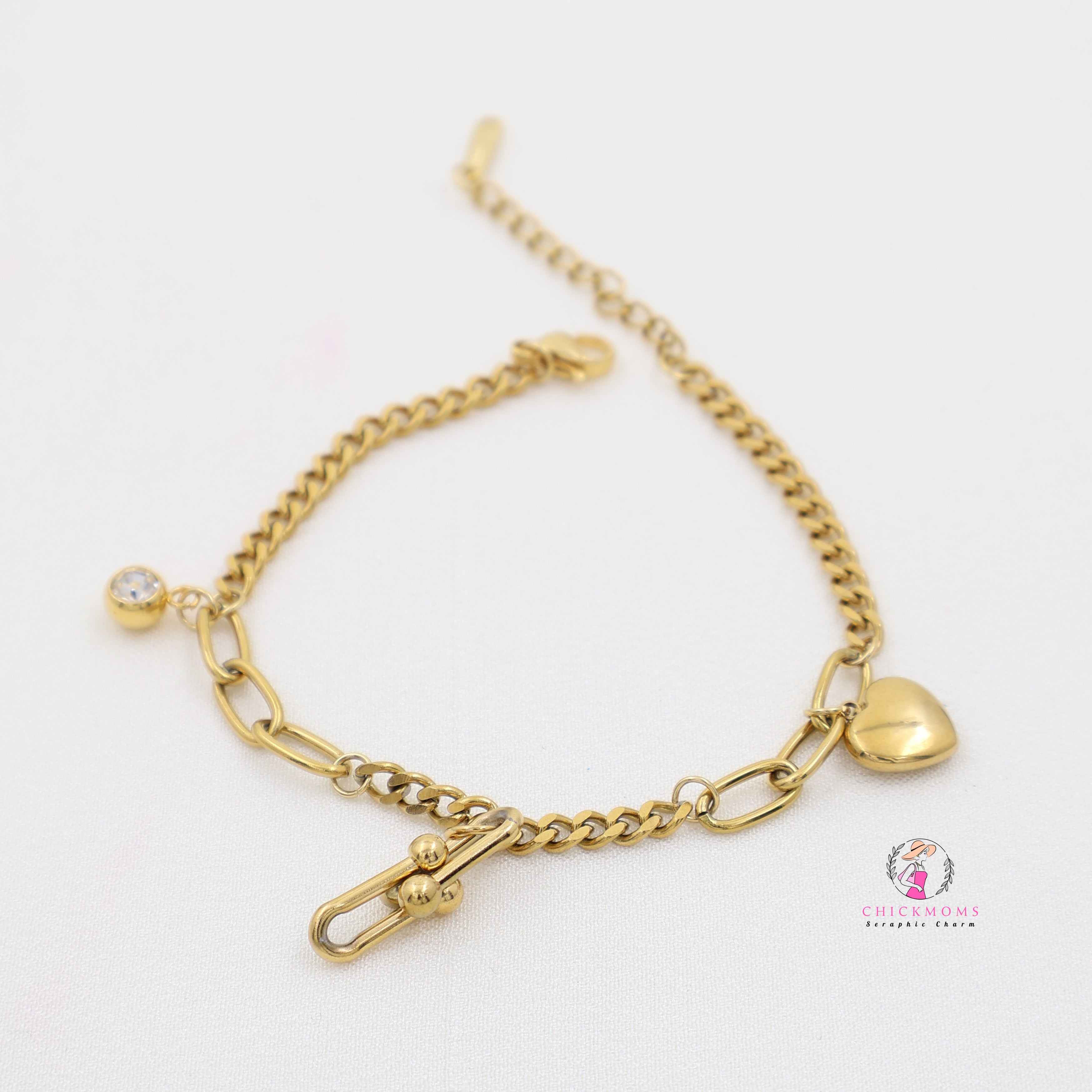 Elegant Gold Charm Bracelet