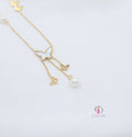 Butterfly Pearl Pendant Necklace