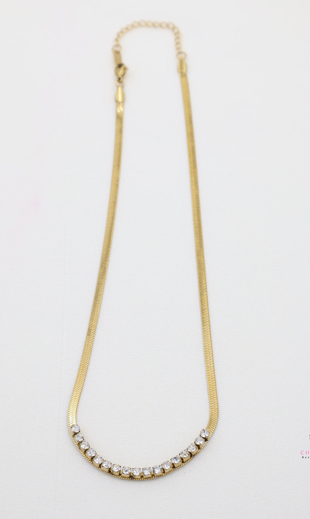 Elegant Gold-Plated Crystal Necklace