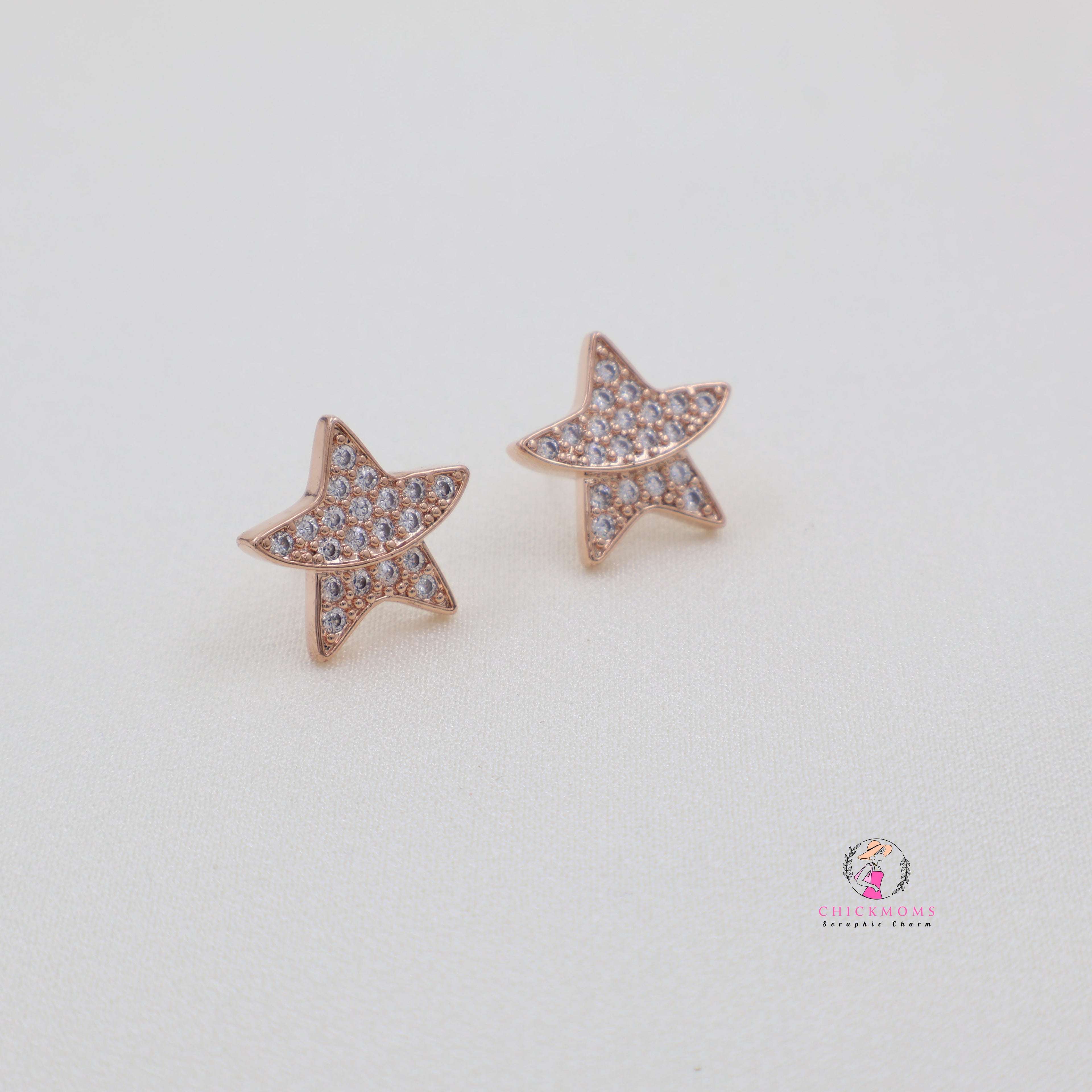 Star Shaped Stud Earrings