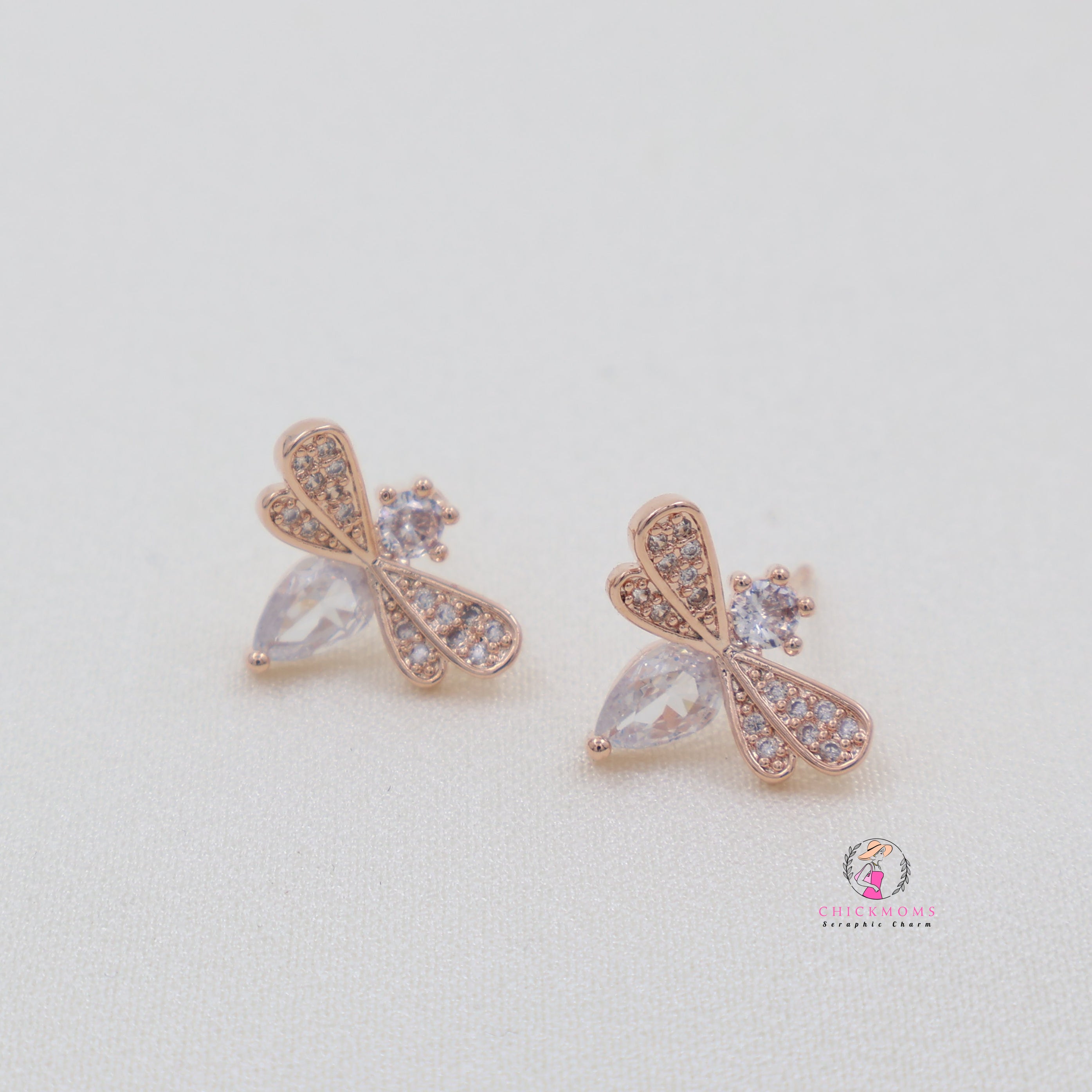 Elegant Honey-Bee Stud Earrings