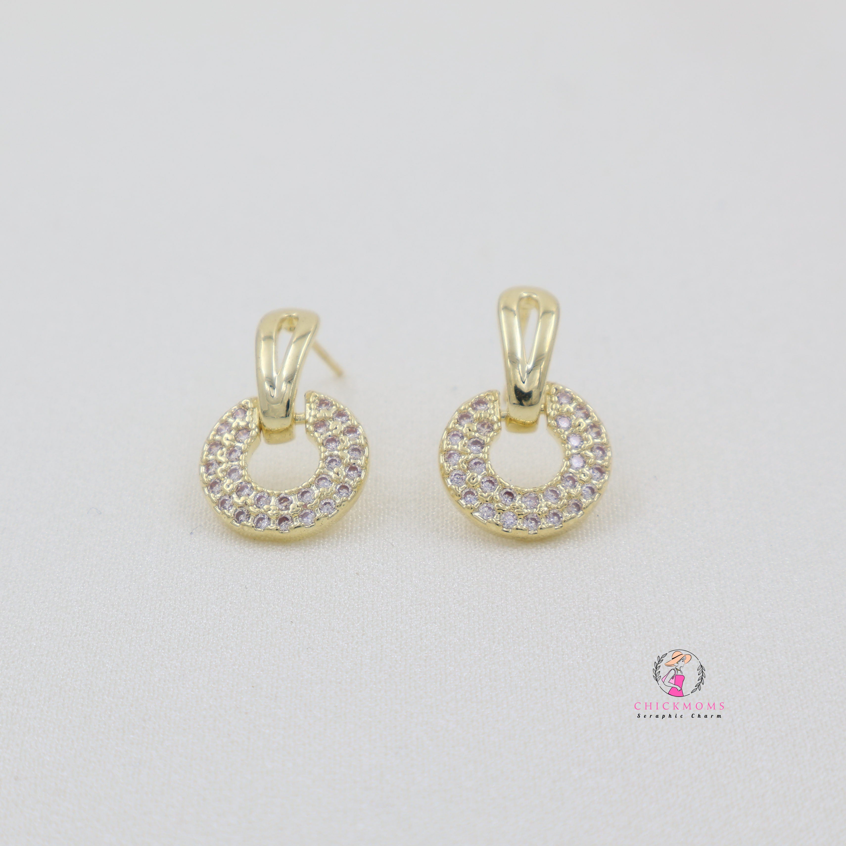 Elegant Gold-Plated Stud Earrings