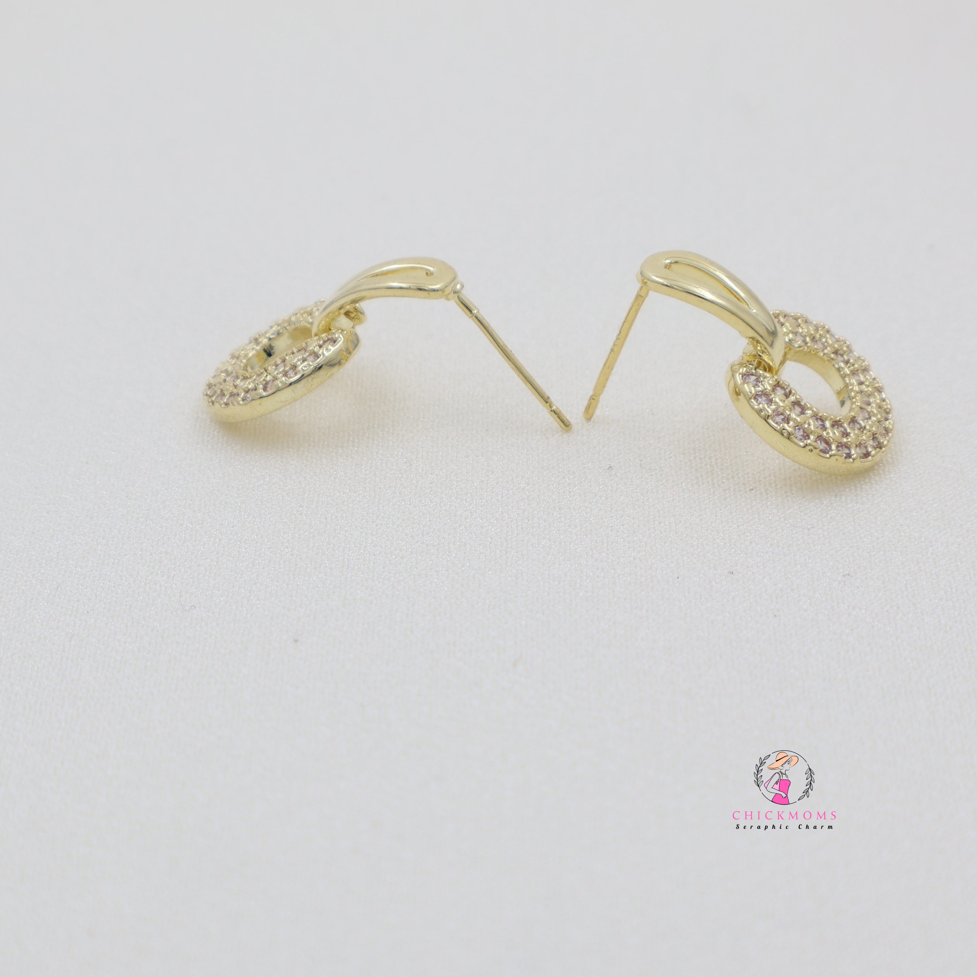 Elegant Gold-Plated Stud Earrings