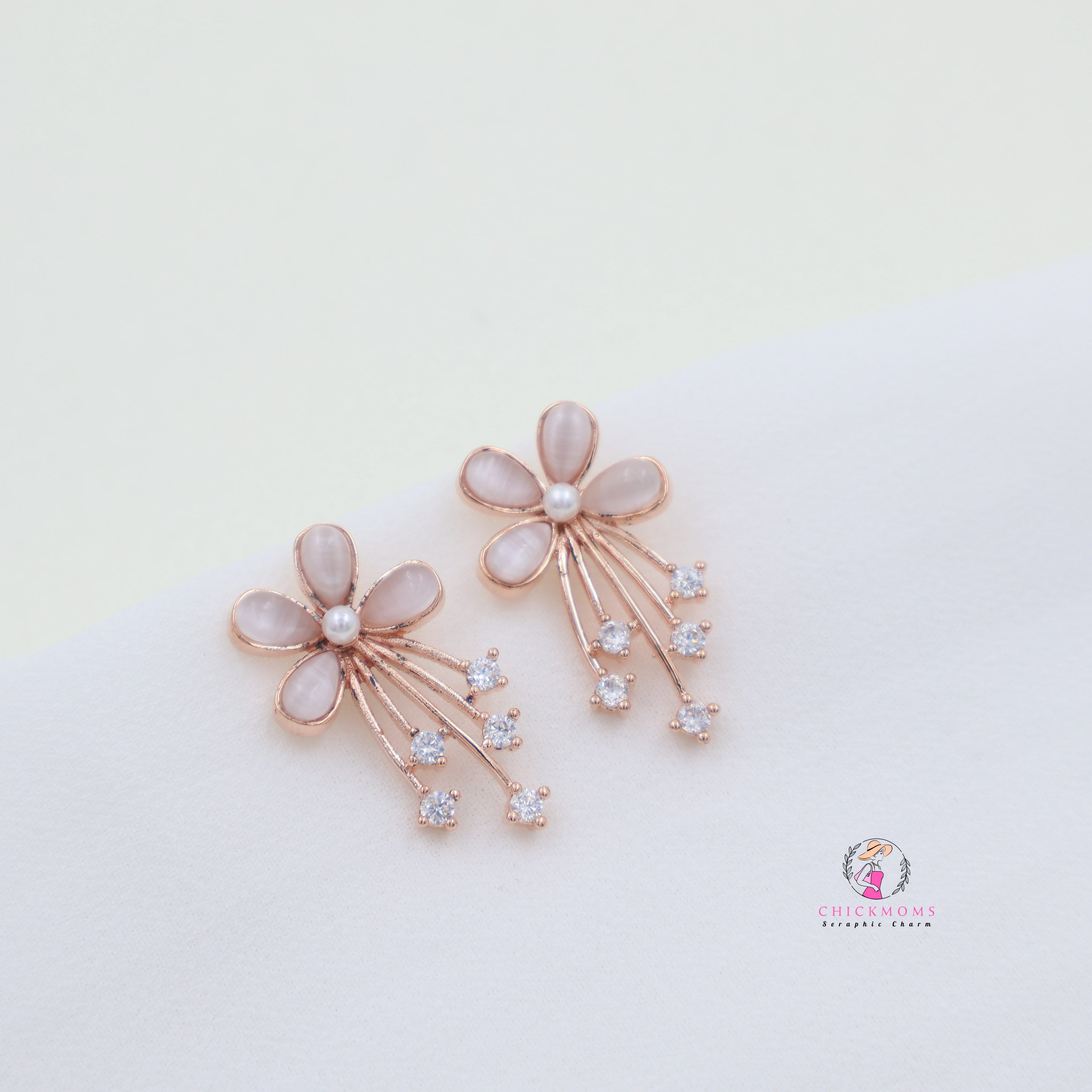 Blossom Pearl Stud Earrings